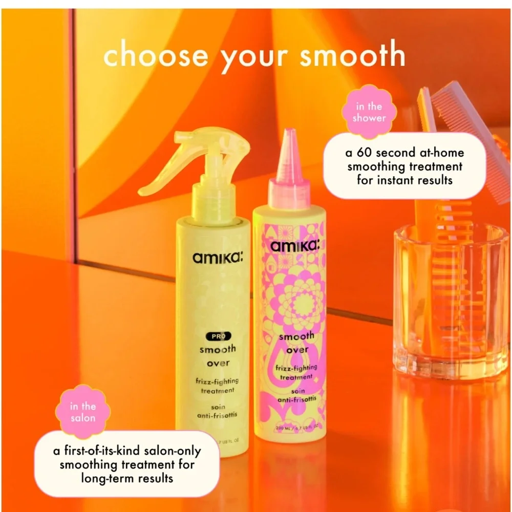 NEW! Amika PRO Smooth Over frizz treatment 6.7 oz brand new